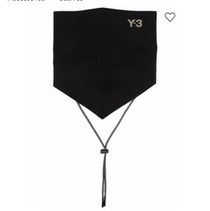 adidas Y-3 Yohji Yamamoto Logo Print Poplin Bandana Strap Sz OZ